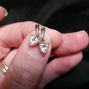 Heart earrings in silver